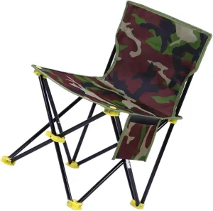 Folding Chair Foldable Folding Portable Beach Chair Stool Camping Beach Portable Outdoor Backpacking Stool Camouflage