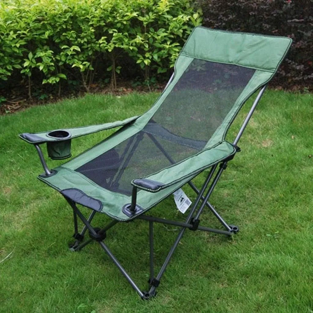 Folding Fishing Chair,Adjustable Reclining Mesh Padded Back, Outdoor Hike,Beach Portable Stool 3, Grey