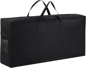 Folding Mattress Storage Bag, Carry Case for Trifold Memory Foam Mattress, Convenient Moving and Travel Storage (Fits4”Full Mattress, Black)