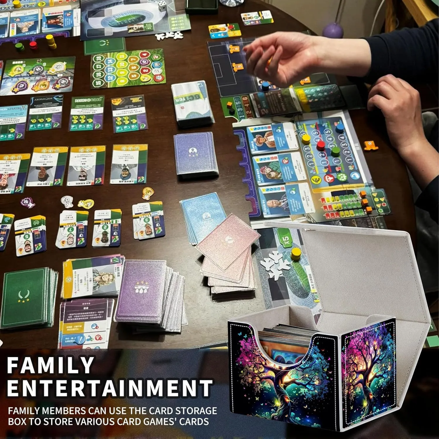 for Card Storage - High Capacity Anime Card Sleeves, Commander Decks, Luminescent Tree