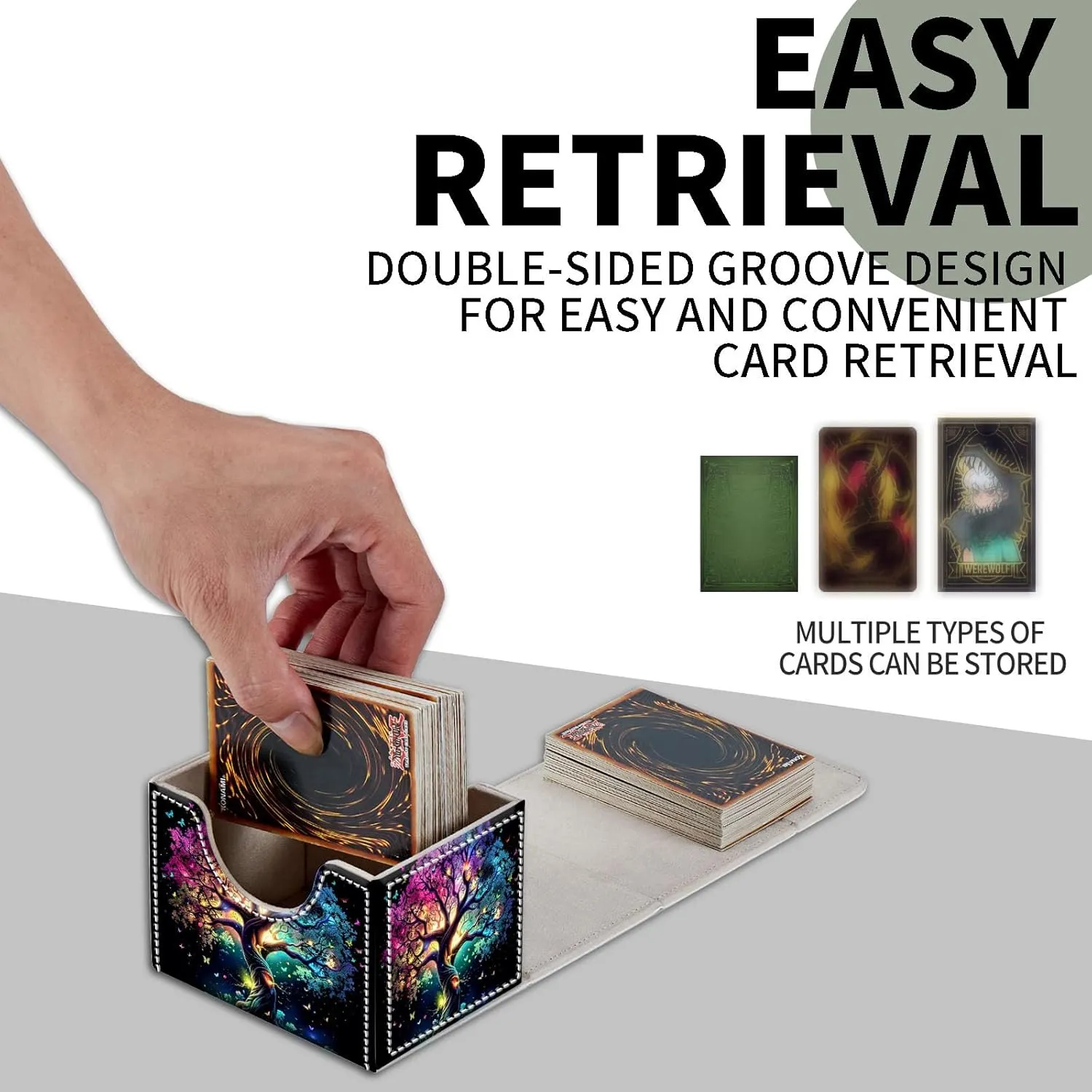 for Card Storage - High Capacity Anime Card Sleeves, Commander Decks, Luminescent Tree