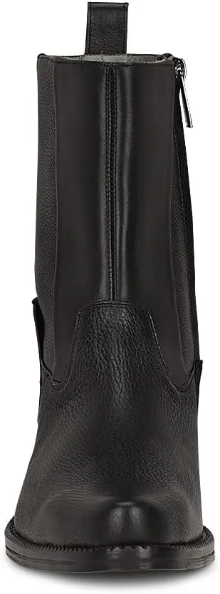 Franco Cuadra Men's Dress Boots in Genuine Deer Leather Black