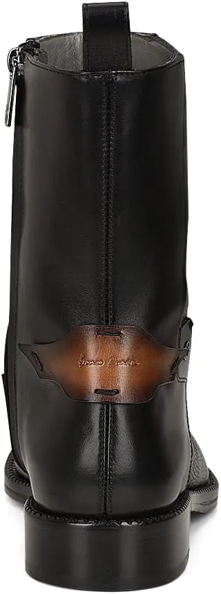 Franco Cuadra Men's Dress Boots in Genuine Deer Leather Black
