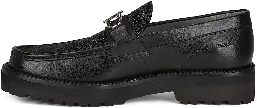 FRANCO CUADRA Men's Moccasin in Genuine Stingray Leather