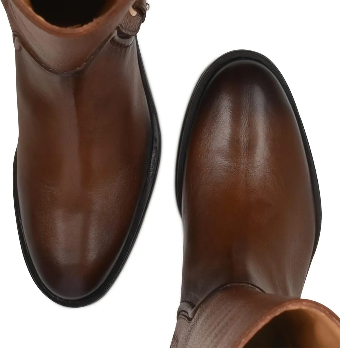 FRANCO CUADRA women's tall boot in genuine leather brown 88TRGRS