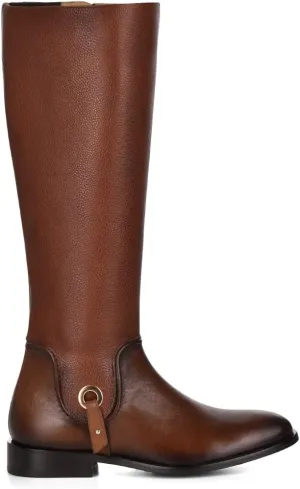 FRANCO CUADRA women's tall boot in genuine leather brown 88TRGRS