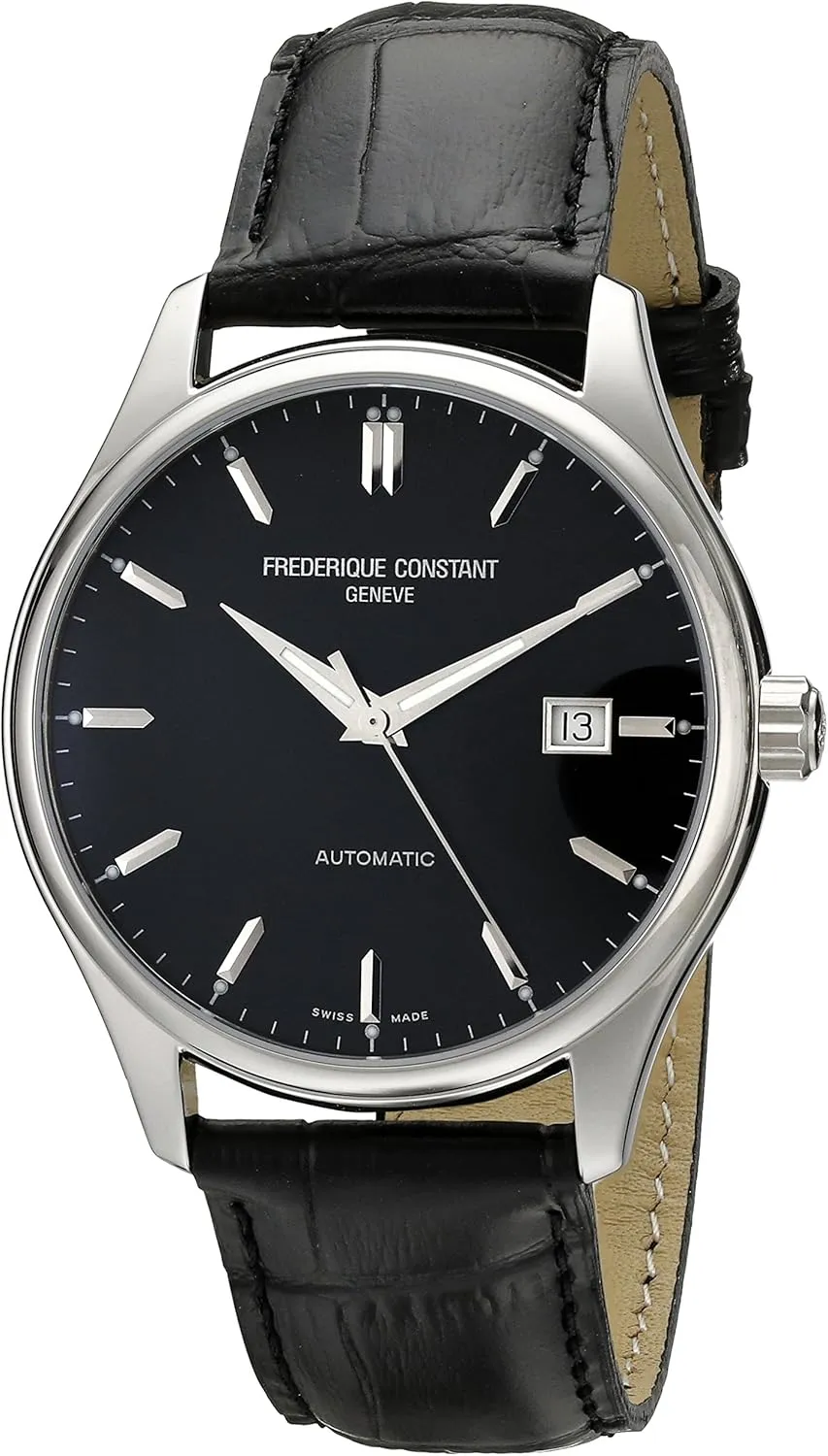 Frederique Constant Men's FC303B5B6 Index Analog Display Swiss Automatic Black Watch