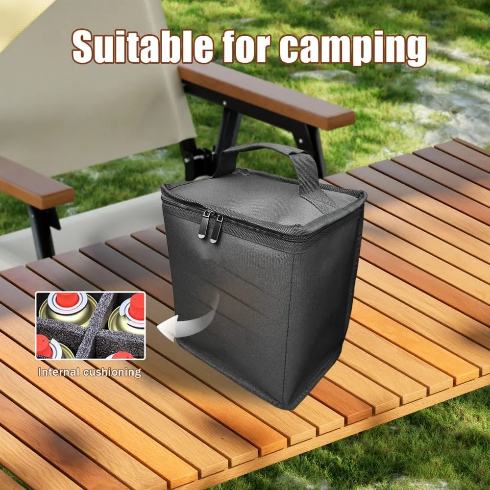 Fuel ​Cylinder Storage Bag, Butane Fuel Tank Cover with Handle Gas Cylinder Tank Accessories for Outdoor Camping Cooking