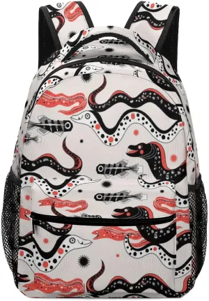 Funny Moray Eels Unisex Laptop Backpack Lightweight Shoulder Bag Travel Daypack