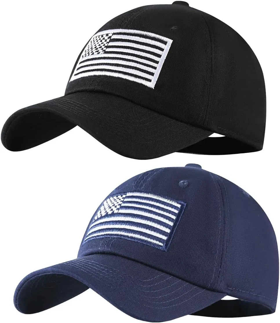 GEANBAYE American Flag Hats for Men Women Low Profile USA Baseball Cap Outdoor Dad Hat