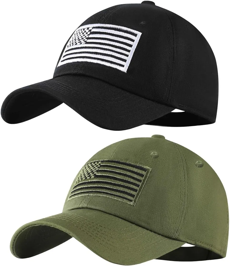 GEANBAYE American Flag Hats for Men Women Low Profile USA Baseball Cap Outdoor Dad Hat