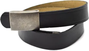 Genuine German army black genuine leather belt military BW issue pants trousers