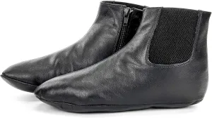 Genuine Halal Leather Zipper Khuffain | Sunnah Khuff Socks for Mosque, Black, Shoe Size: US