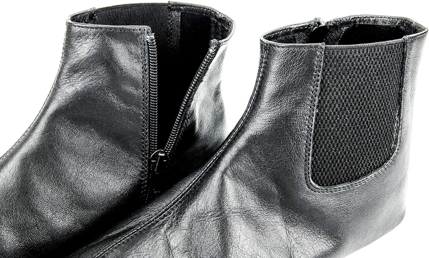 Genuine Halal Leather Zipper Khuffain | Sunnah Khuff Socks for Mosque, Black, Shoe Size: US