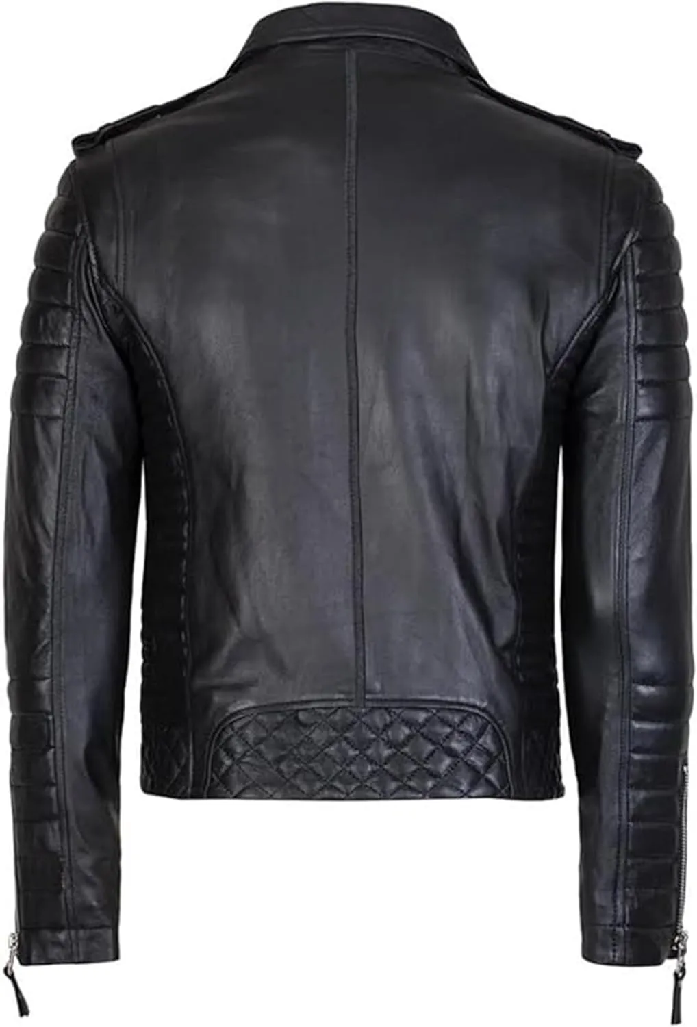 Genuine Lambskin Leather Jackets For Men - Motorcycle Biker Leather Jacket Men CL 04