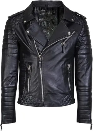 Genuine Lambskin Leather Jackets For Men - Motorcycle Biker Leather Jacket Men CL 04