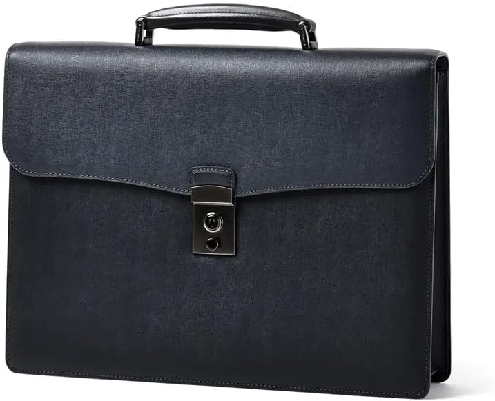 Genuine Leather Briefcase Flap A4 Diamant, Made In Japan, No.621504