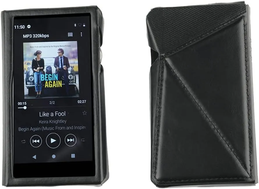 Genuine Leather Case Cover for iRiver Astell&Kern SP2000 (Black)
