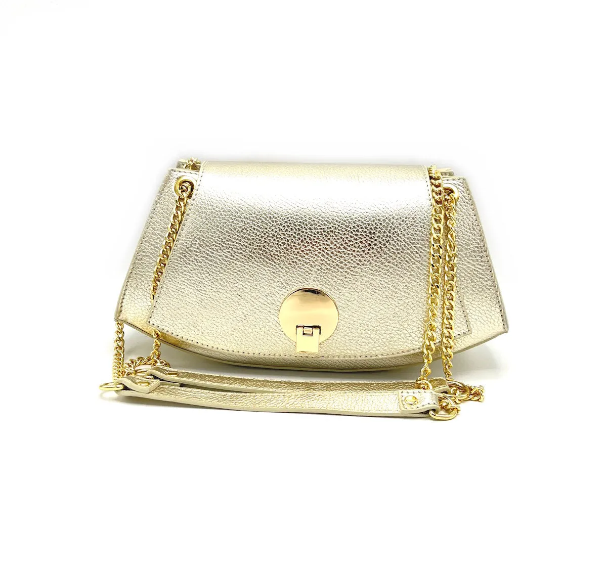 Genuine leather chain bag, for women, made in Italy, art. 112439