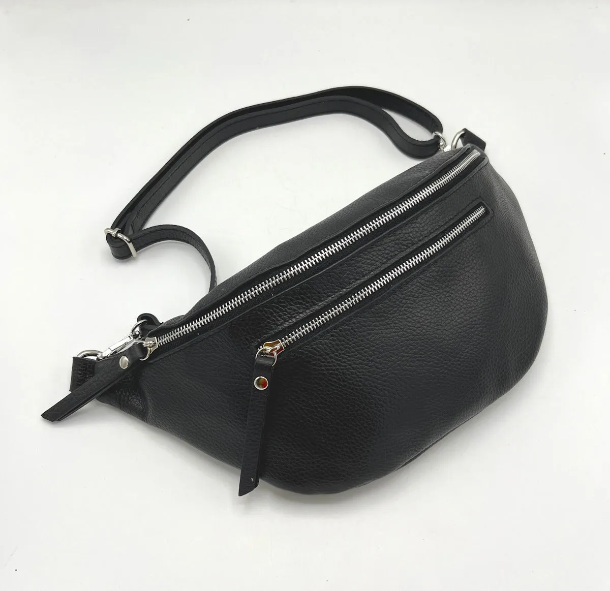 Genuine leather crossbody bag, Made in Italy, art. 112458