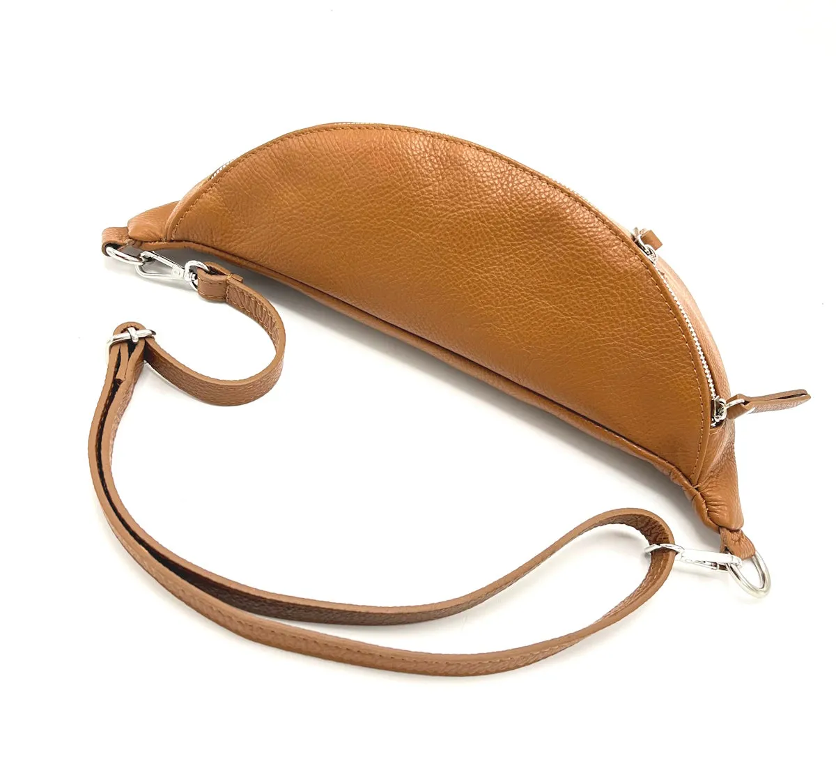 Genuine leather crossbody bag, Made in Italy, art. 112458