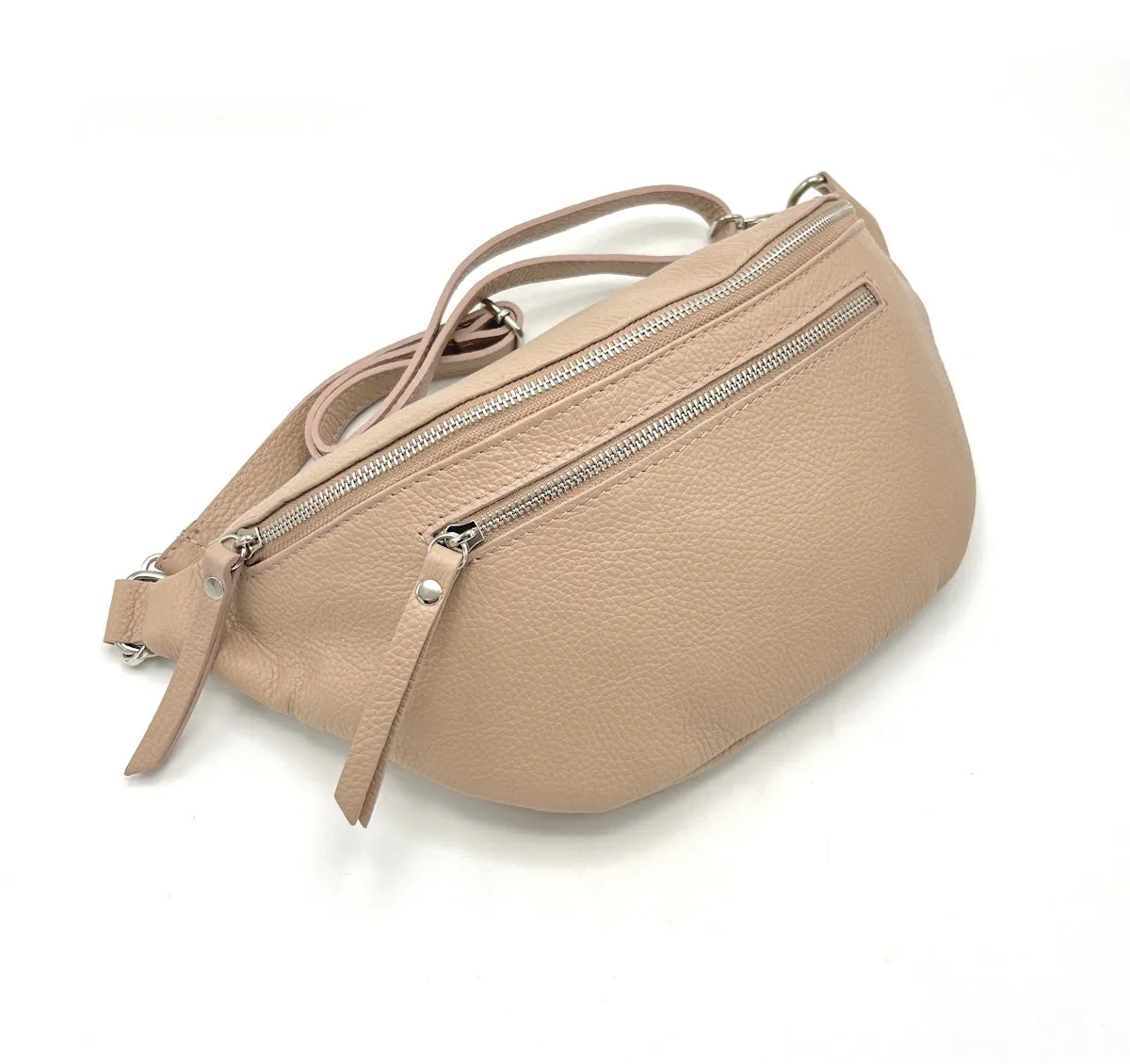 Genuine leather crossbody bag, Made in Italy, art. 112458