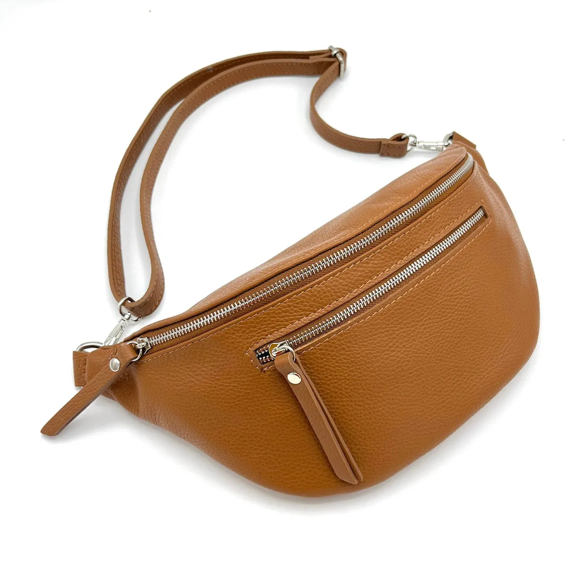 Genuine leather crossbody bag, Made in Italy, art. 112458