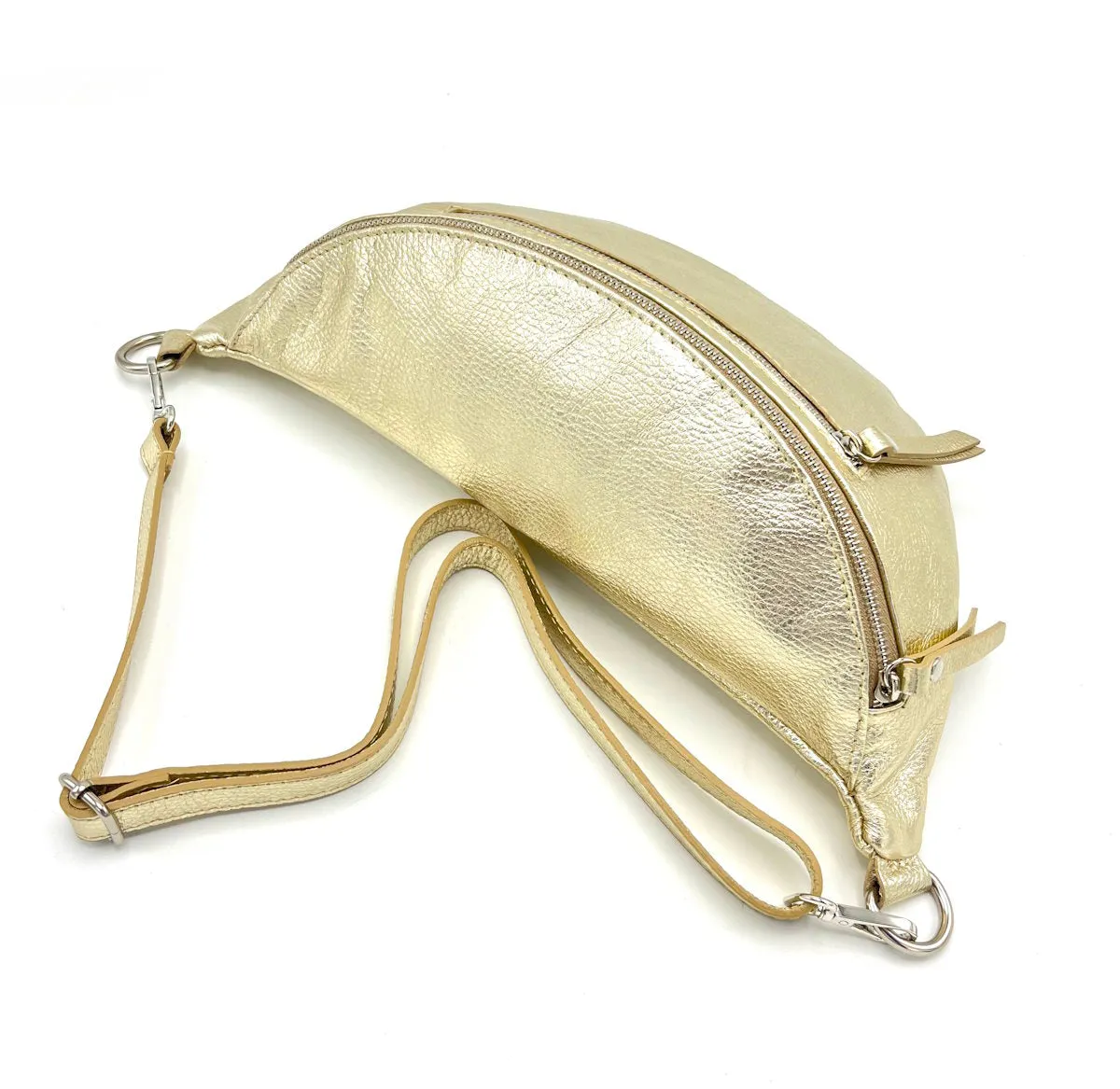 Genuine leather crossbody bag, Made in Italy, art. 112458/LA