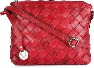 Genuine Leather Crossbody Sling Bag for Women - Trendy Casual Office Bag with Adjustable Strap