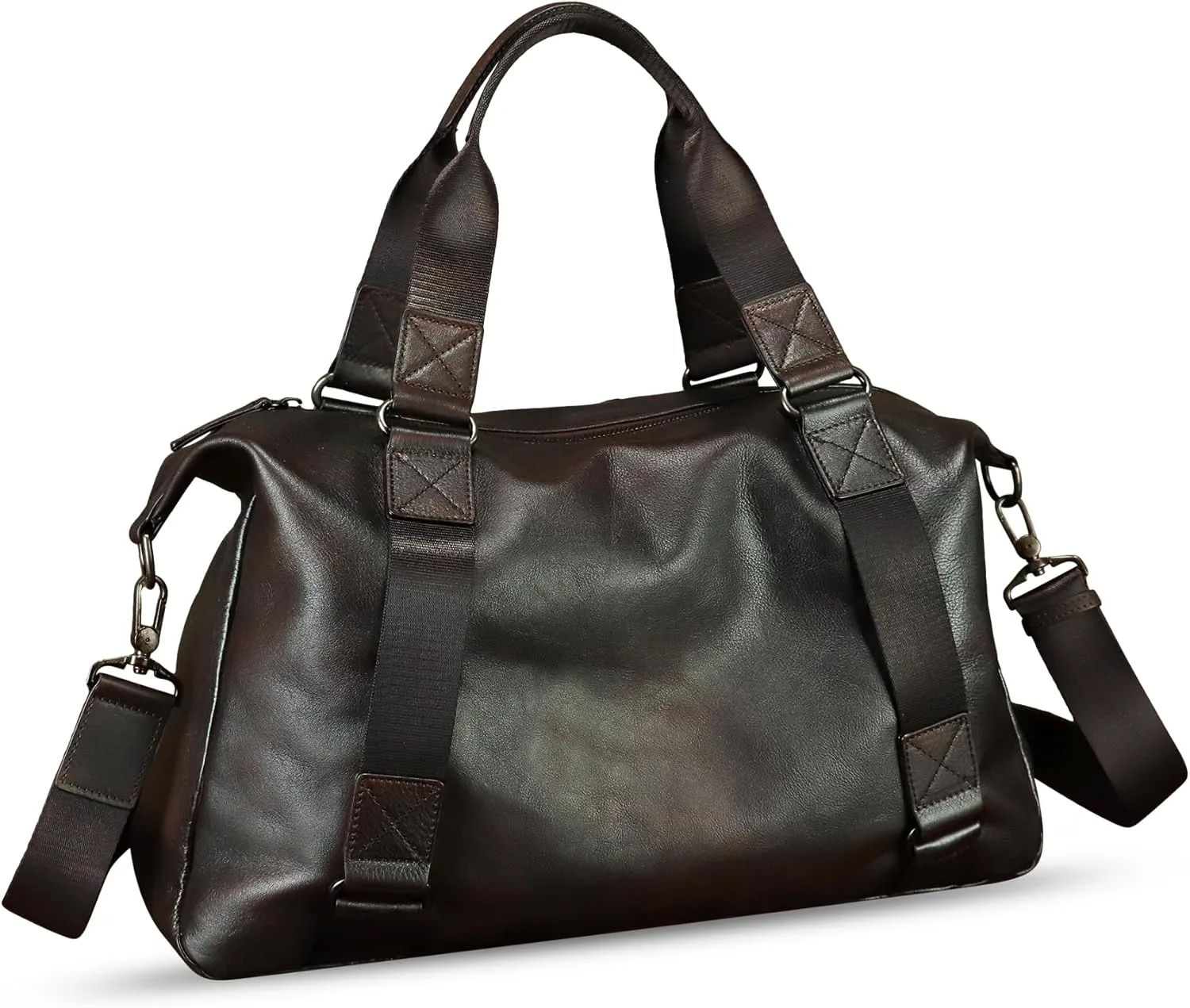 Genuine Leather Duffel Bags for Men and Women Purses Carry On Handbags Shoulder Bag for Traveling Sports