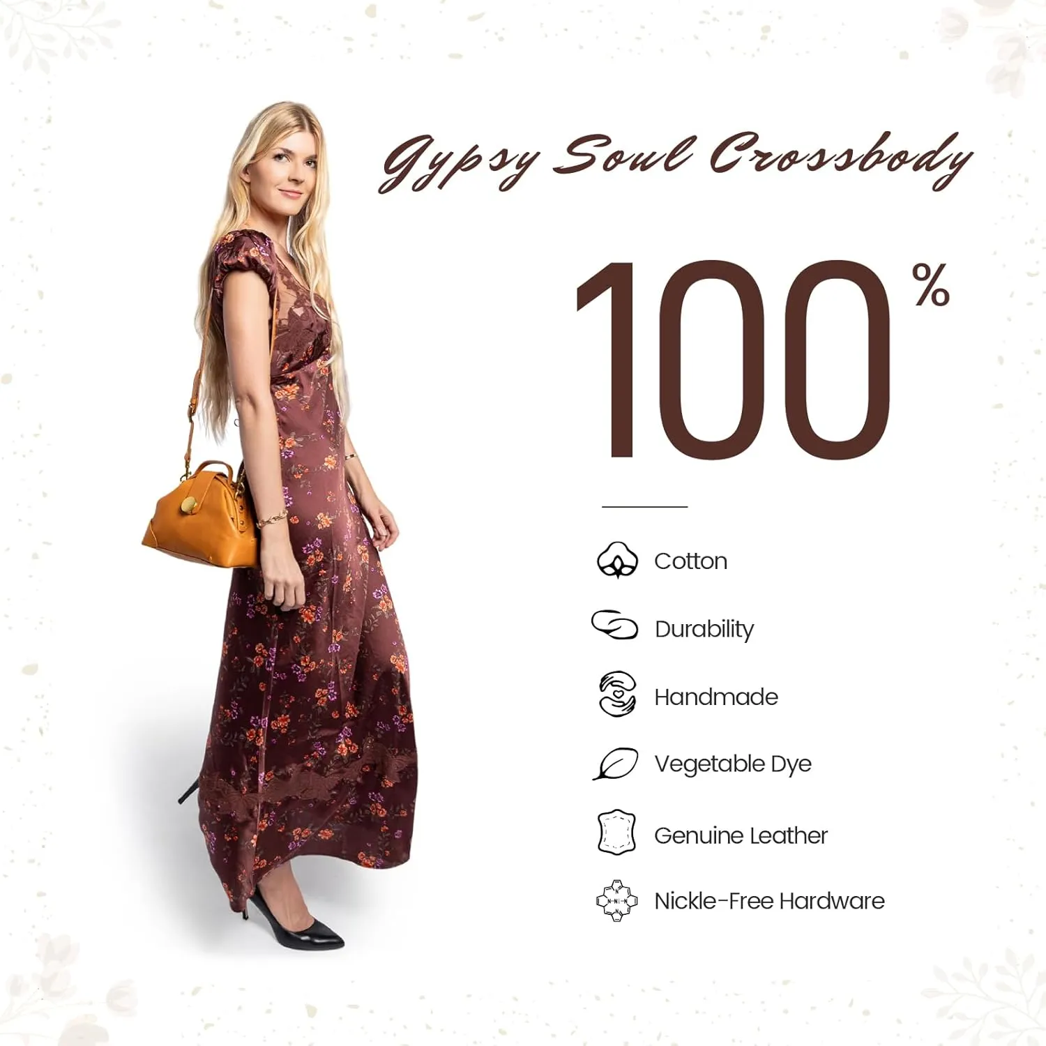 Genuine Leather Gypsy Soul Crossbody Bag