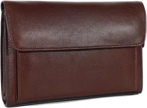 Genuine Leather Men Clutch Bags Purse Handbags Business Zipper Wallet Travel Bag