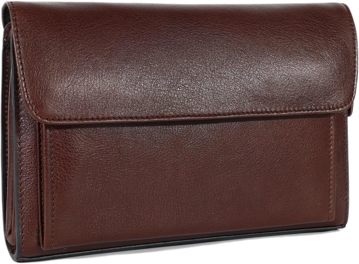 Genuine Leather Men Clutch Bags Purse Handbags Business Zipper Wallet Travel Bag
