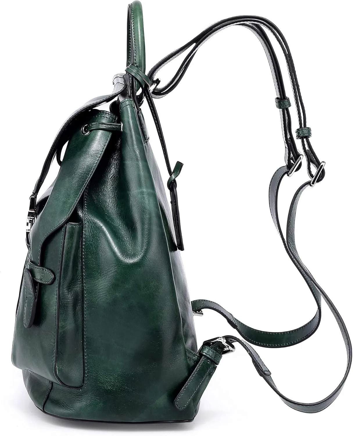 Genuine Leather Rock Valley Backpack (Green)