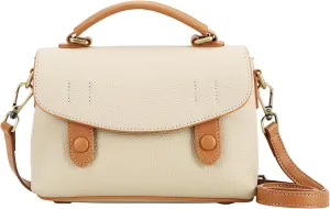 Genuine Leather Satchel for Women - Crossbody Bag with Adjustable Strap, Cambridge Style Handbag, messenger bag