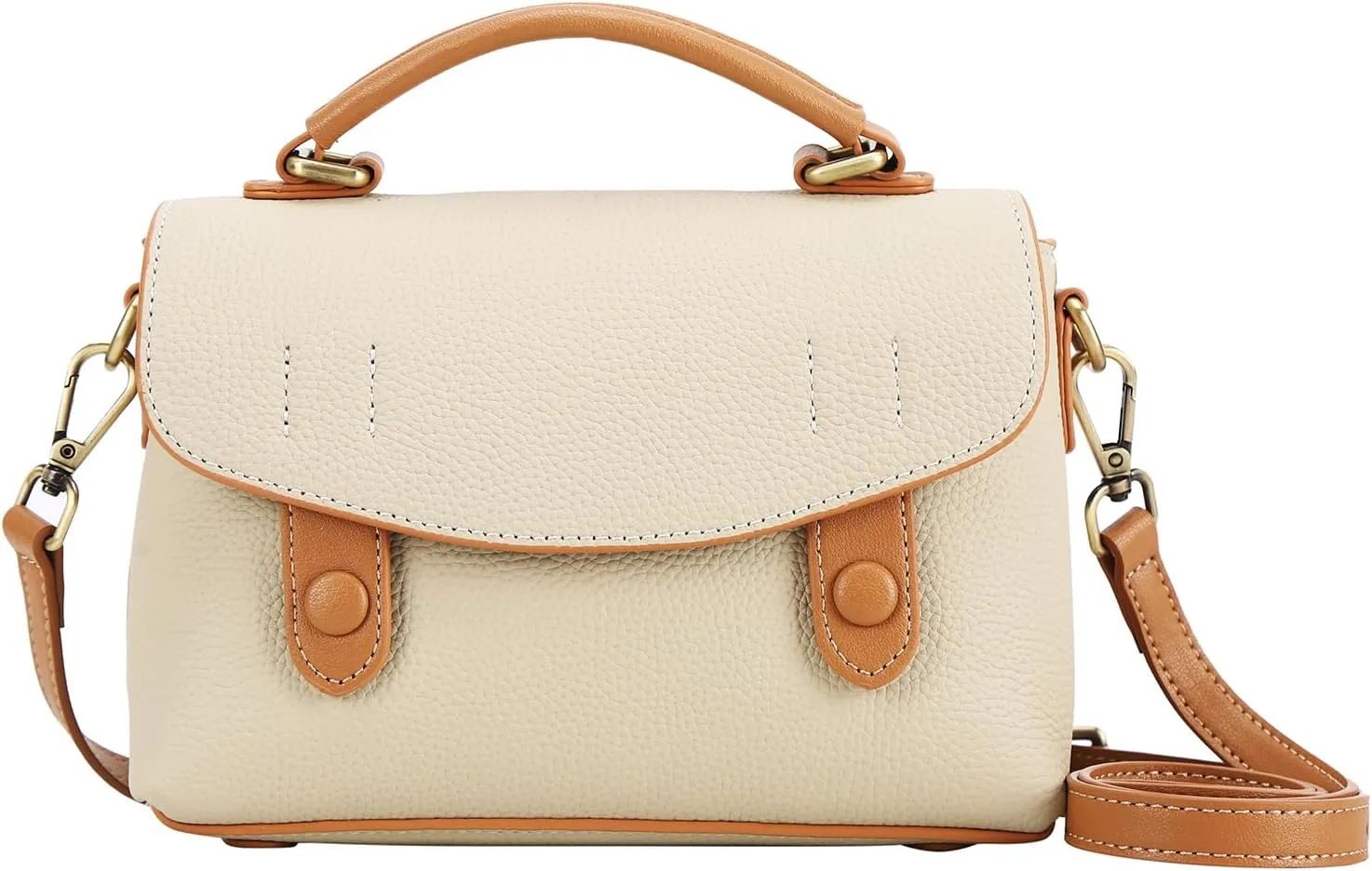 Genuine Leather Satchel for Women - Crossbody Bag with Adjustable Strap, Cambridge Style Handbag, messenger bag