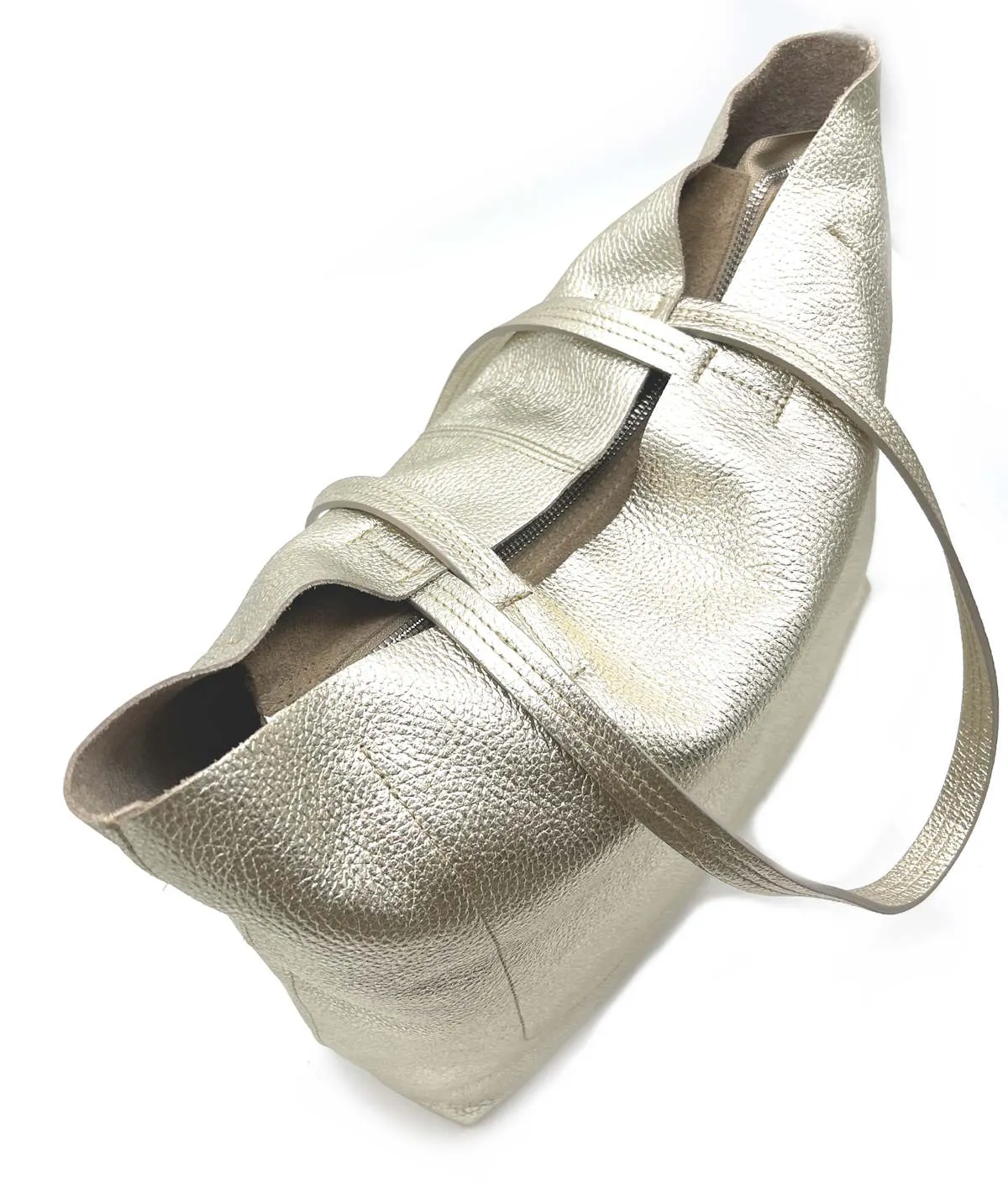 Genuine leather shopping bag, for women, Made in Italy, art. 112443/LA