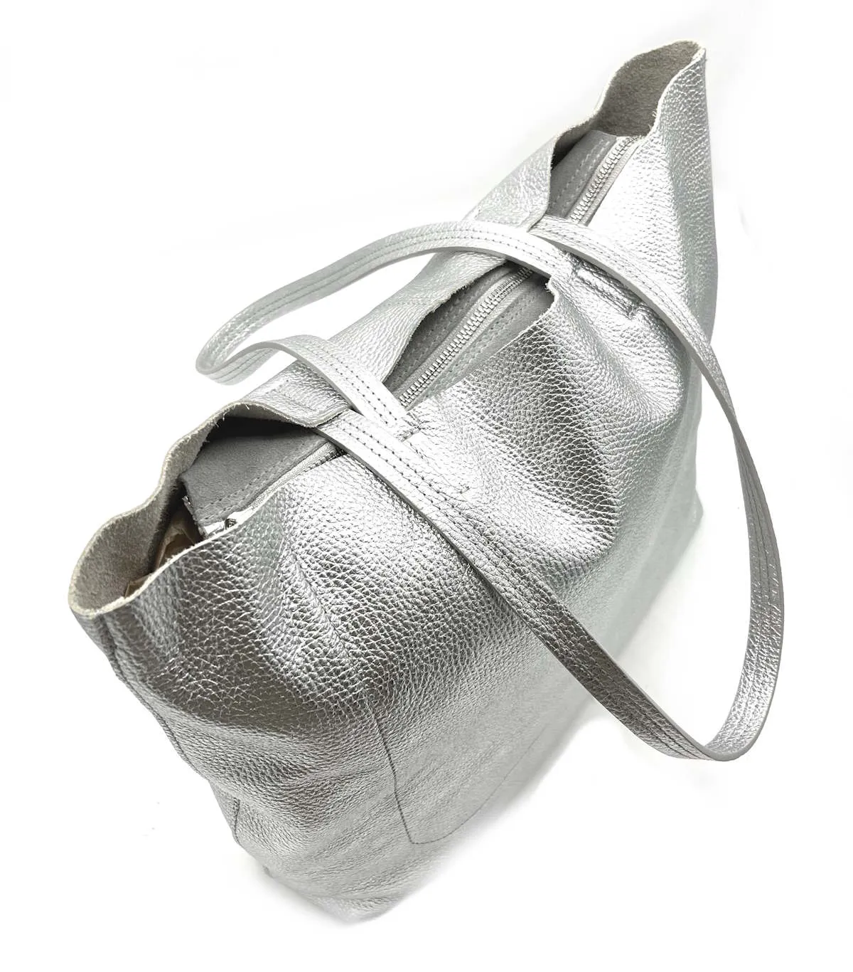 Genuine leather shopping bag, for women, Made in Italy, art. 112443/LA