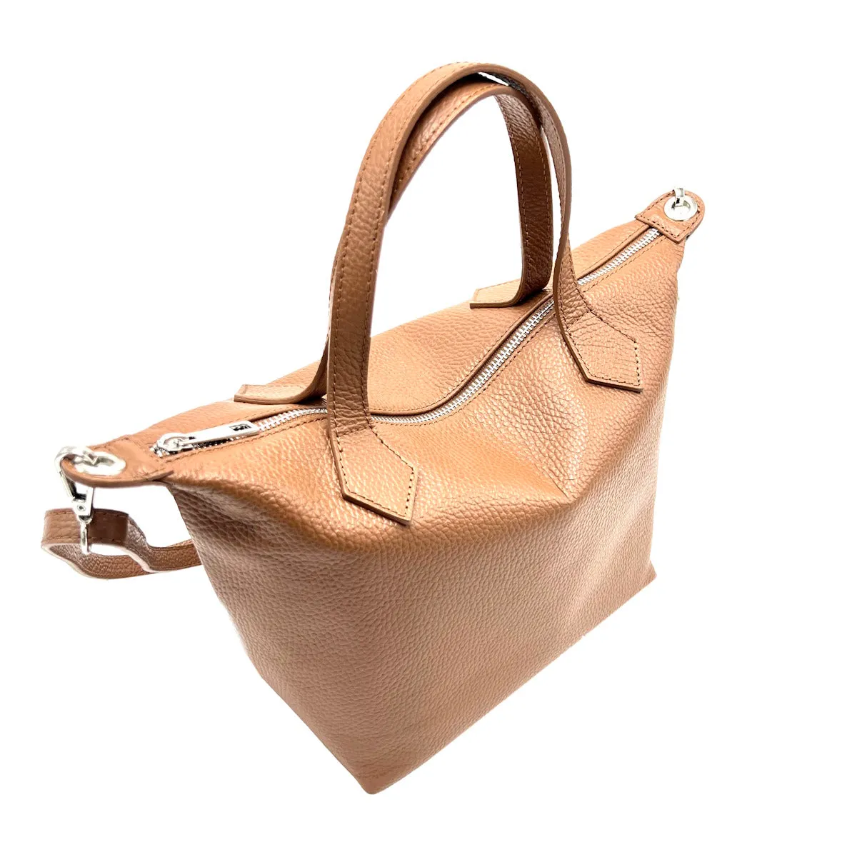 Genuine leather shoulder bag, Made in Italy, art. 112536