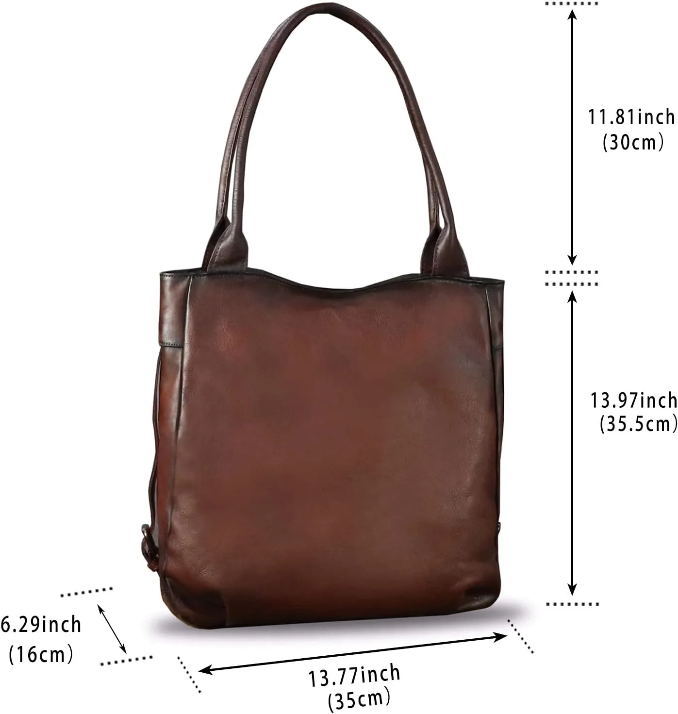 Genuine Leather Shoulder Bag Purse for Women Retro Top Handle Bags Handmade Vintage Crossbody Tote Handbags Purse
