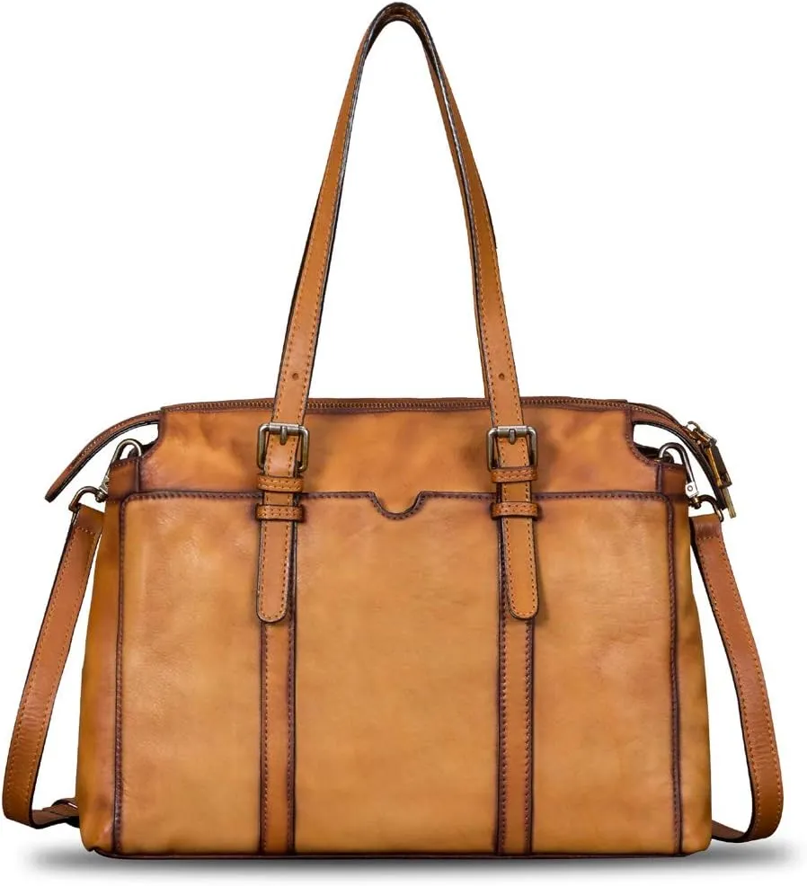 Genuine Leather Shoulder Bag Tote Bag for Women Vintage Real Leather Purses and Handbags Crossbody Satchel Bag with Strap