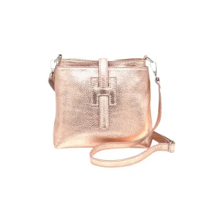 Genuine leather shoulder bag with laminated finish, Made in Italy, art. 112562/LA