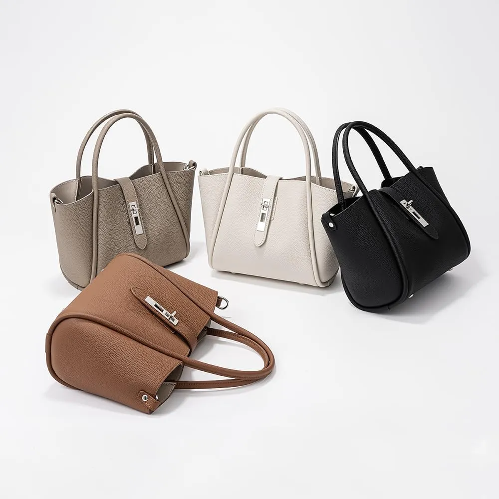 Genuine Leather Shoulder Bags Fashion Top-Handle Satchel Tote Handbags Crossbody Purse for Ladies