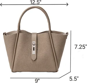 Genuine Leather Shoulder Bags Fashion Top-Handle Satchel Tote Handbags Crossbody Purse for Ladies