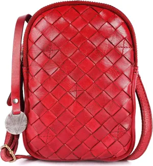 Genuine Leather Small Leather Crossbody Bags For Women Cell Phone Purse With Adjustable & Detachable Strap