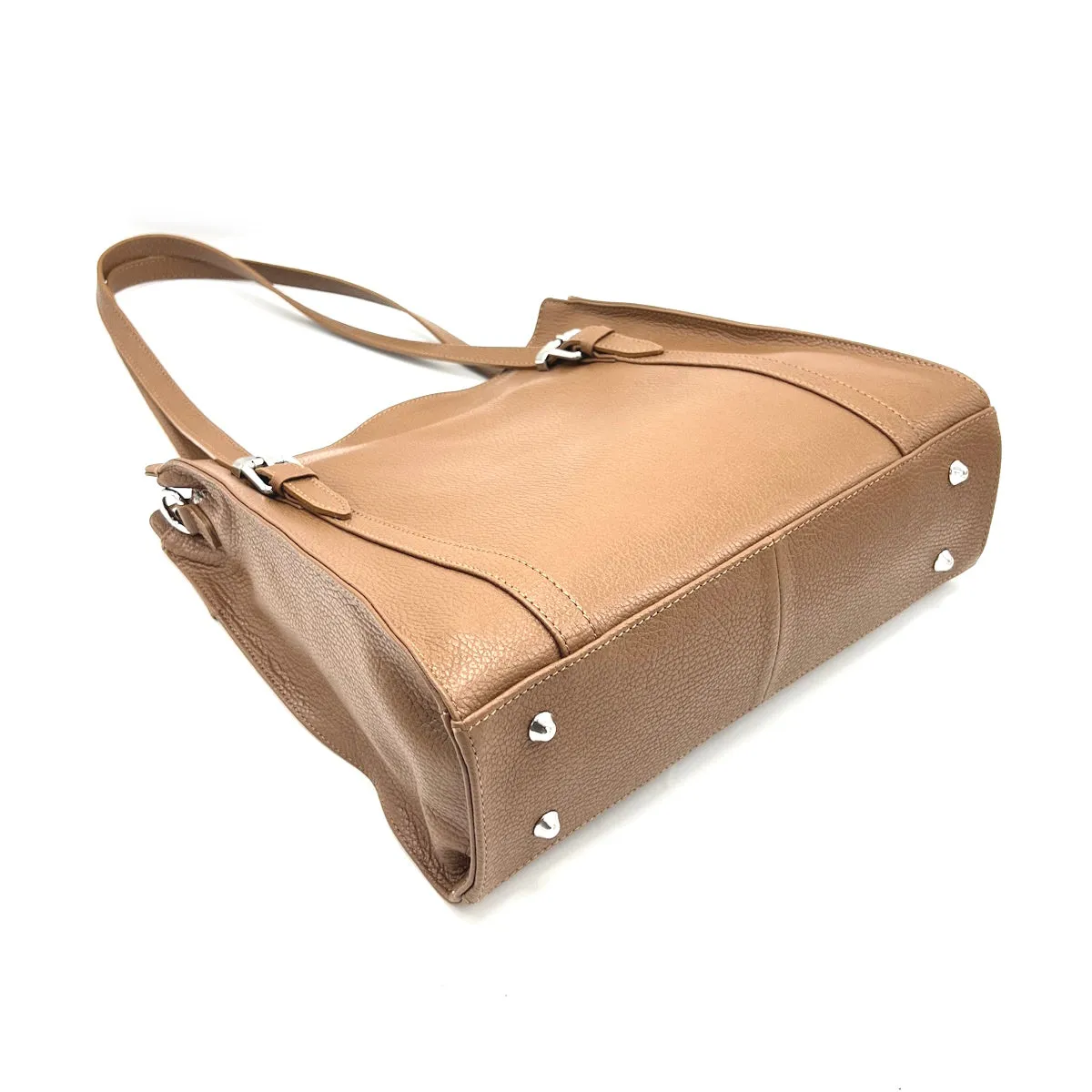 Genuine leather tote bag, Made in Italy,  art. 112579
