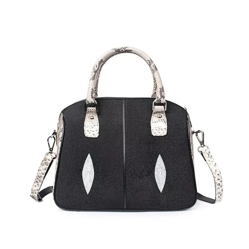 GENUINE PYTHON AND STINGRAY HANDBAG "FUEL"