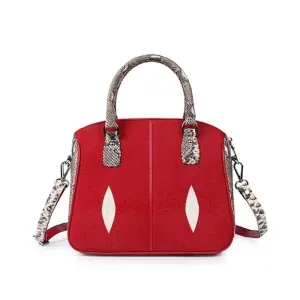 GENUINE PYTHON AND STINGRAY HANDBAG "FUEL"