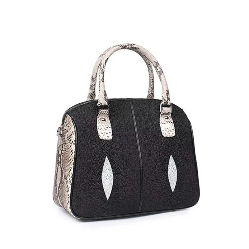 GENUINE PYTHON AND STINGRAY HANDBAG "FUEL"