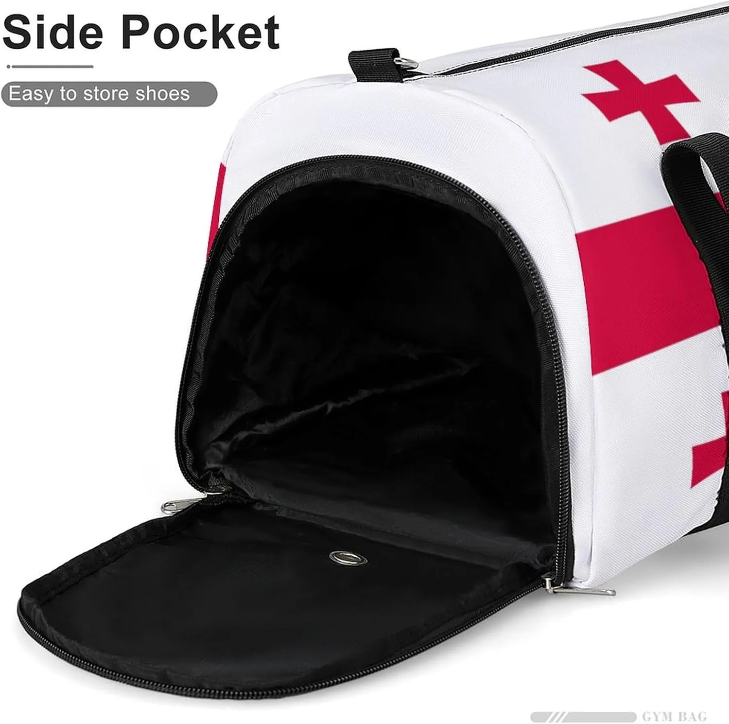 Georgia Flag Sports Gym Bag for Men Women with Shoe Compartment Carry On